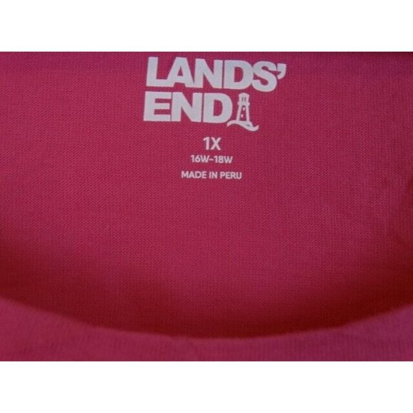 Lands' End Womens Shirt Size 1X Pink Short Sleeve & Sleeveless Tank Top Lot of 2 - Picture 12 of 14